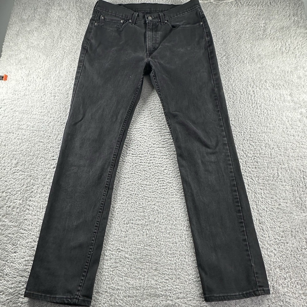 Levi's 514 Jeans Mens 34x34 (33x32) Black Stretch Straight Fit Emo Goth Skater